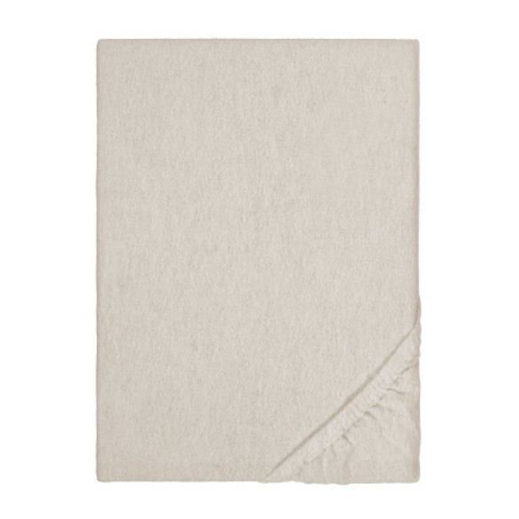 biberna Spannbetttuch Melange kitt, 140x200 cm - 160x200 cm