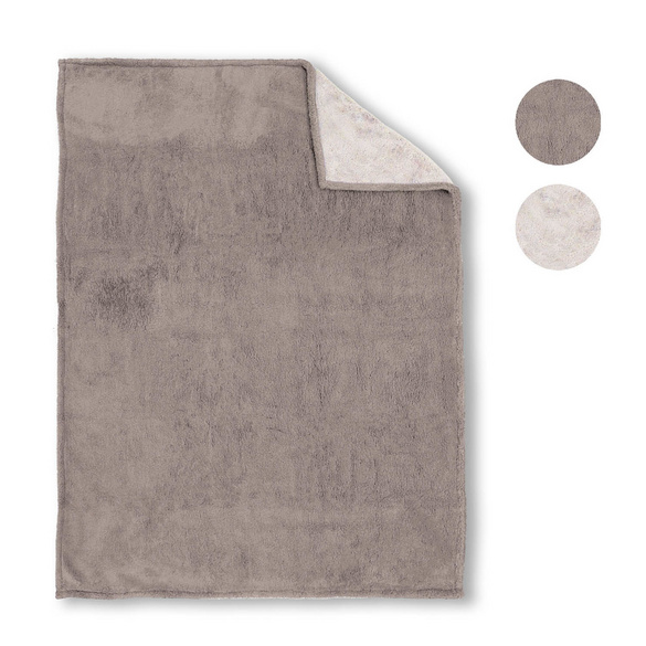 biberna Sherpa Wohndecke taupe, 150x200 cm