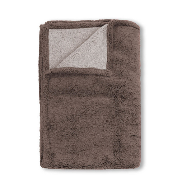 biberna Sherpa Wohndecke topas / mocca, 150x200 cm