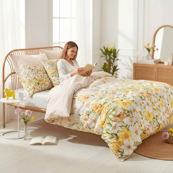 Bettwäsche "Blüten" 2-tlg.