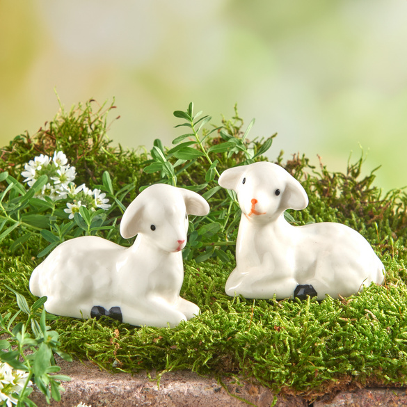 Deko-Lämmchen 2er-Set