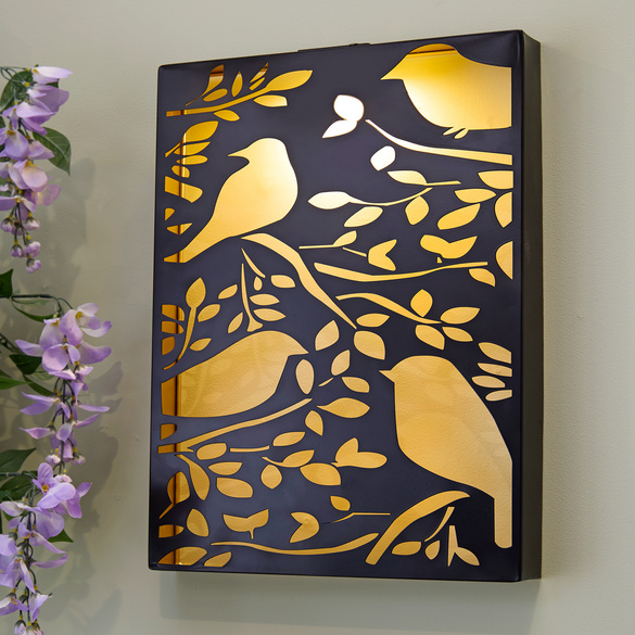 Solar-Wanddeko "Vögel"