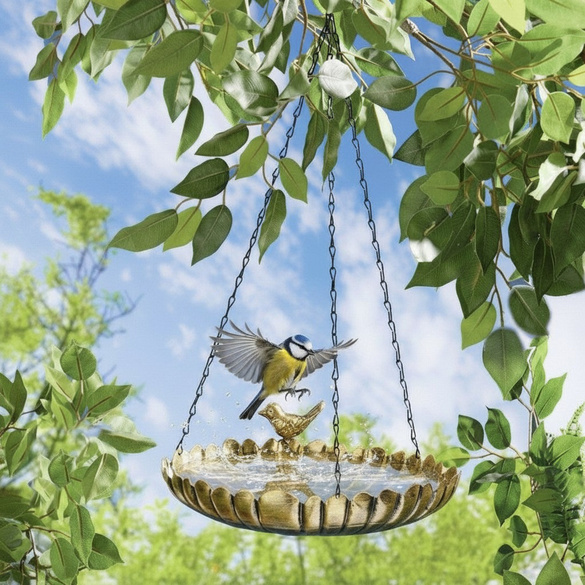 Vogeltränke Bronze mit Kette zum Aufhängen Gainsborough