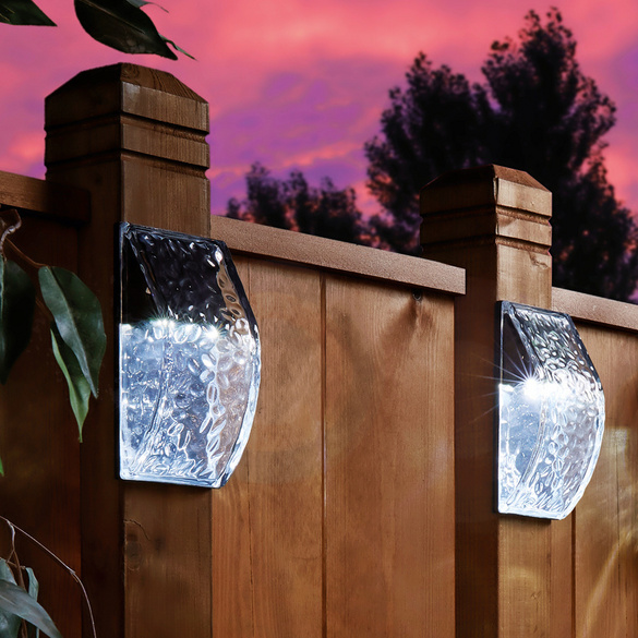 2er Set Solar-Wandlampen