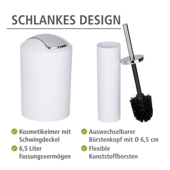 WENKO Bad Accessoire Set "Calvo" weiß matt, 4-tlg.