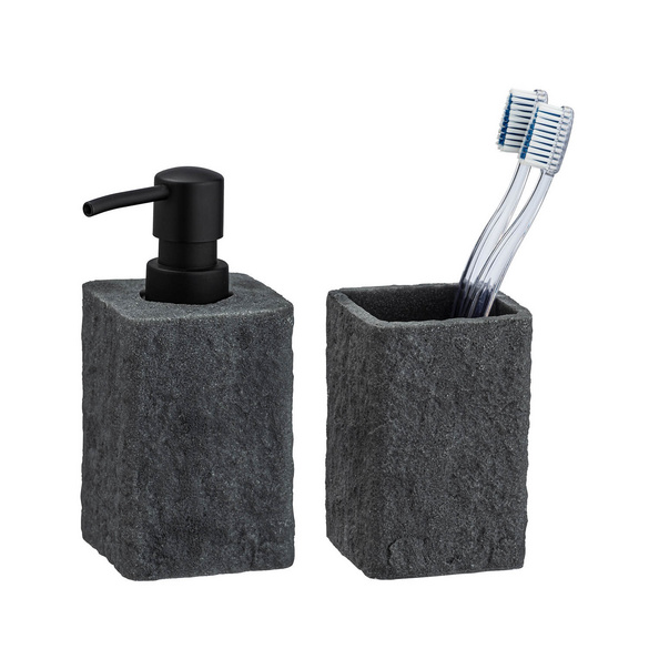 Bad-Accessoire Set „Villata“, 2-tlg., grau WENKO