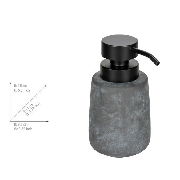 Bad-Accessoire Set „Sacile“, 2-tlg., grau/schwarz WENKO