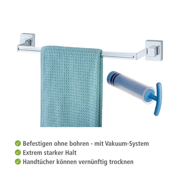 Vacuum-Loc® Badetuchstange „Quadro Uno“, Edelstahl WENKO
