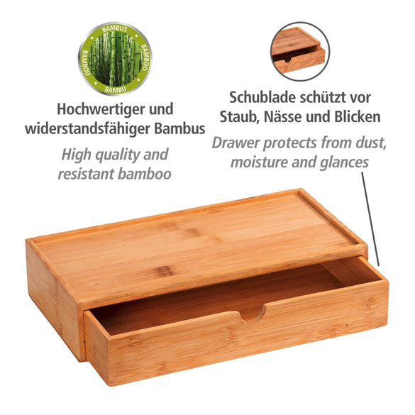 Aufbewahrungsbox „Terra“ mit Schublade, Bambus WENKO