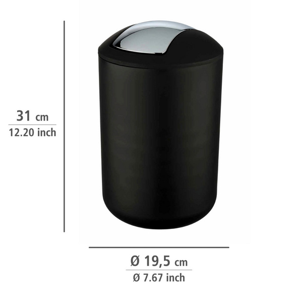 Kosmetikeimer „Brasil“, 6,5 L, schwarz WENKO