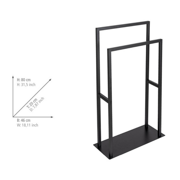 Handtuch- & Kleiderständer „Rivaltana“, schwarz matt WENKO