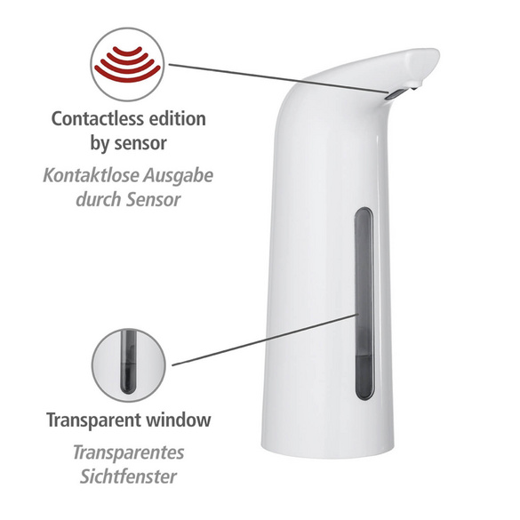 Sensor-Seifen- & Desinfektionsspender „Larino“, 400 ml, weiß WENKO