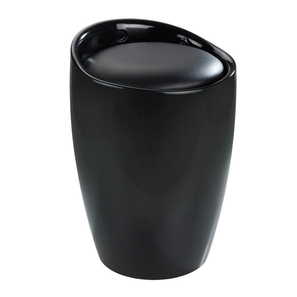 Badhocker & Wäschesammler Candy schwarz WENKO