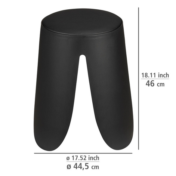 Badhocker Comiso Schwarz matt WENKO