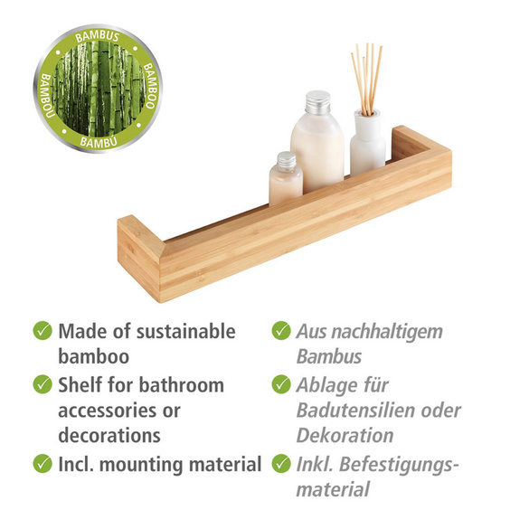 Wandregal Bambusa 40 cm aus Bambus WENKO