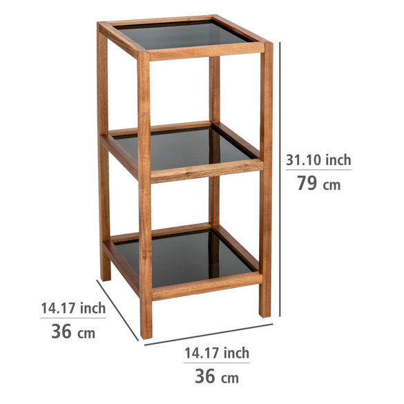 Bad- & Wohnregal Fondi 3 Etagen aus Akazienholz WENKO