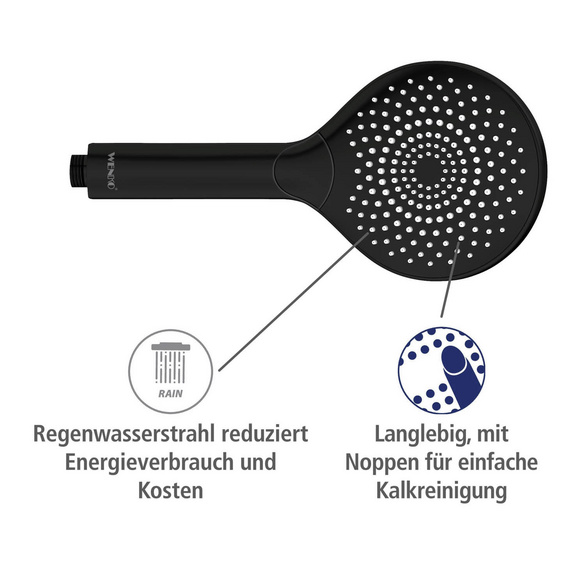 Handbrause „Watersaving“ schwarz WENKO