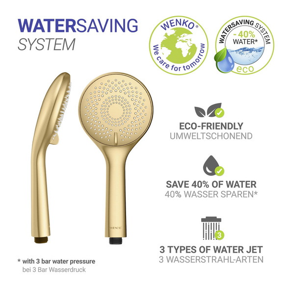 Handbrause „Watersaving“ Gold matt WENKO