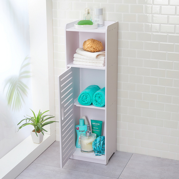Badezimmerschrank mit Tür weiß