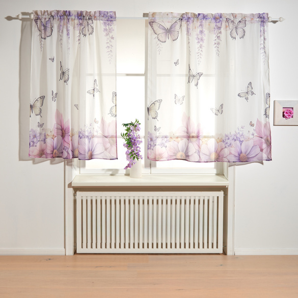 Gardine "Schmetterlinge" 140 x 140 cm
