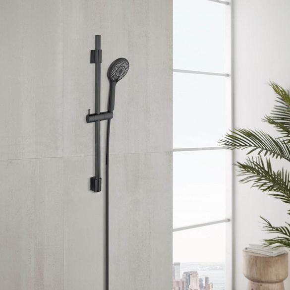 Brauseset „Watersaving“ Schwarz 70 cm WENKO