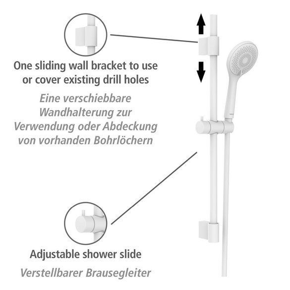 Brauseset „Watersaving“ Weiß 70 cm WENKO