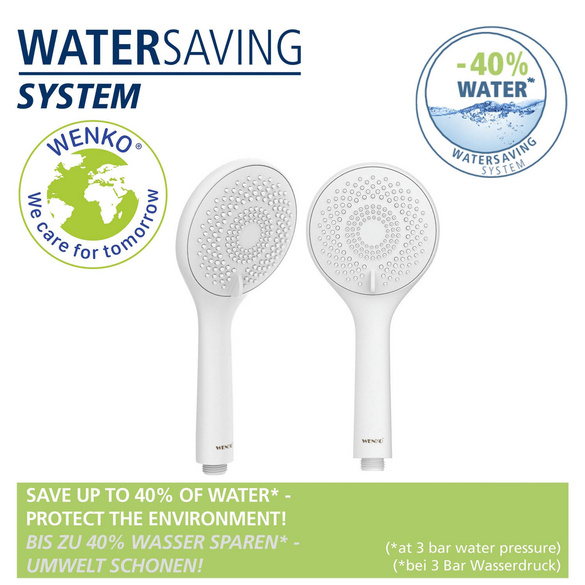 Brauseset „Watersaving“ Weiß 70 cm WENKO