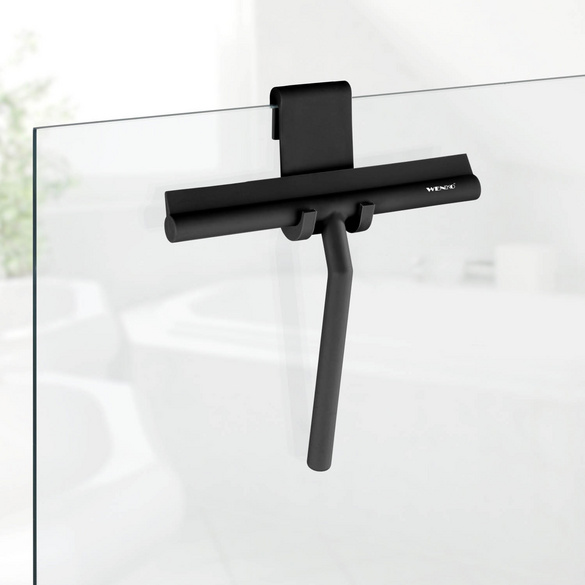 Badezimmerwischer „Mola“ Silikon Schwarz WENKO