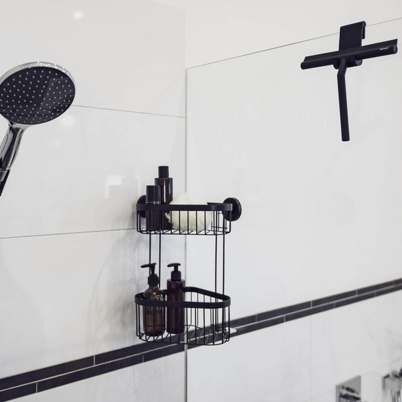 Badezimmerwischer „Mola“ Silikon Schwarz WENKO