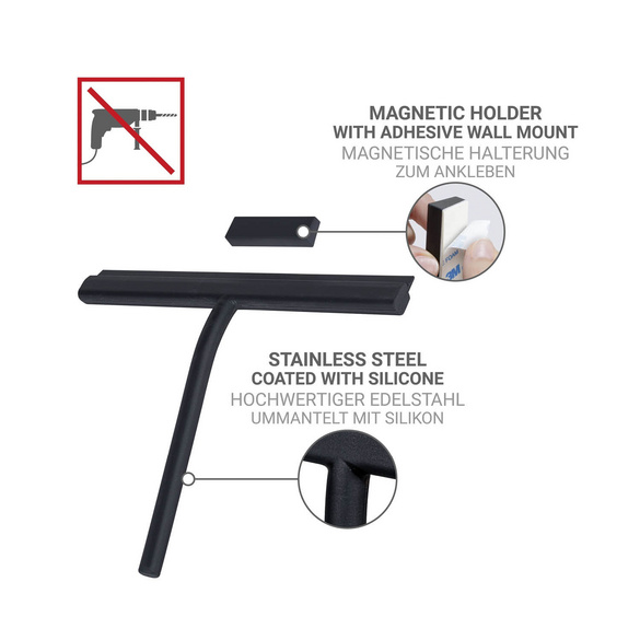 Bad- & Duschabzieher Agana mit Magnethalterung WENKO