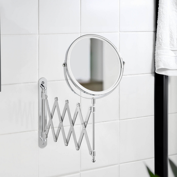 Kosmetik-Wandspiegel „Teleskop Exclusiv“ Chrom WENKO
