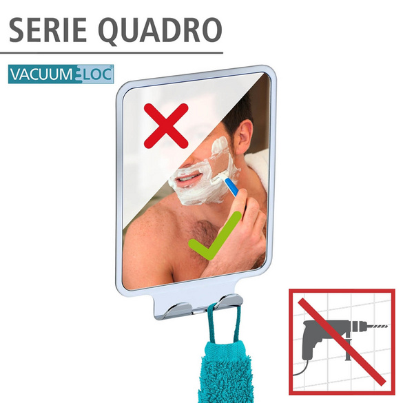 Vacuum-Loc® Antibeschlagspiegel „Quadro“ WENKO