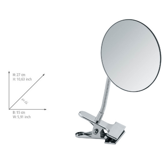 Kosmetikspiegel „Clip“ mit 5-fach Vergrößerung WENKO