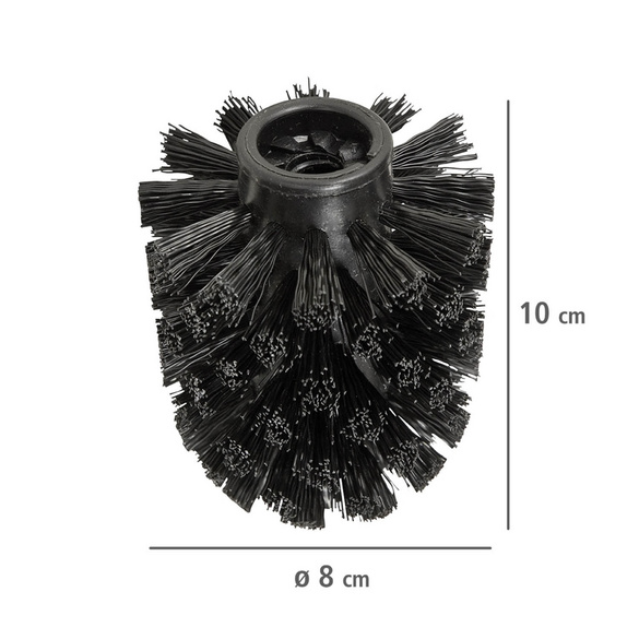 Ersatzbürstenkopf Ø 8 cm „WC-Ersatzbürste“ 10er Set Schwarz WENKO