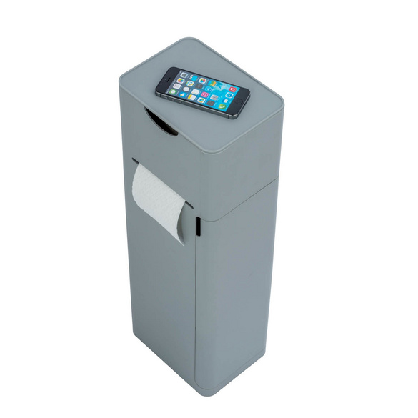 Stand WC-Garnitur „Imon 6-in-1“ mit Ablage Grau matt WENKO