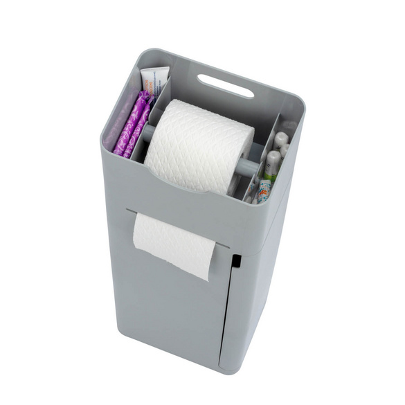 Stand WC-Garnitur „Imon 6-in-1“ mit Ablage Grau matt WENKO