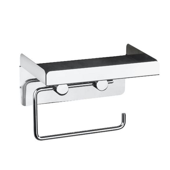 Toilettenpapierhalter 2-in-1 Edelstahl WENKO