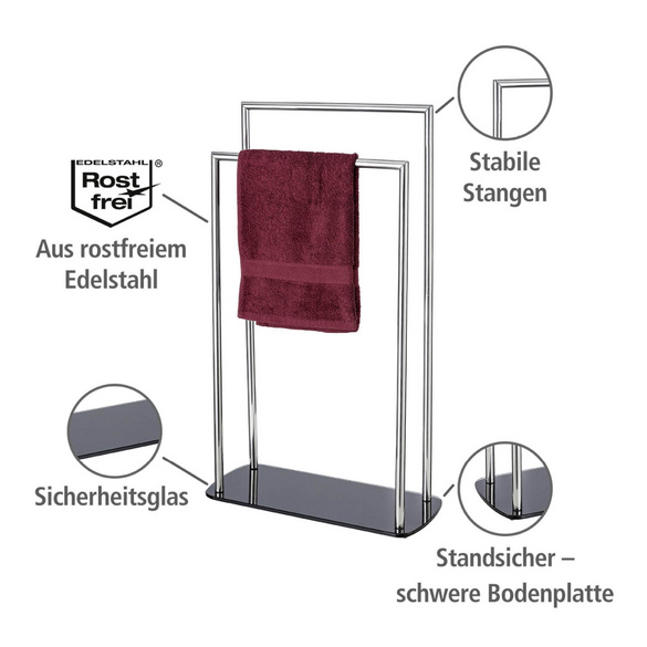 WC-Garnitur & Handtuchständer „Ravina“ 3in1 WC-Set WENKO