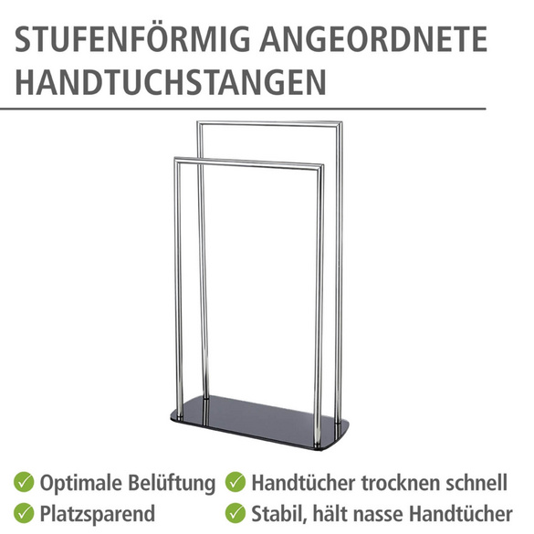 WC-Garnitur & Handtuchständer „Ravina“ 3in1 WC-Set WENKO