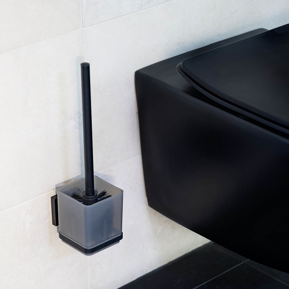 WC-Set „Vacuum-Loc® Quadro“ Schwarz WENKO