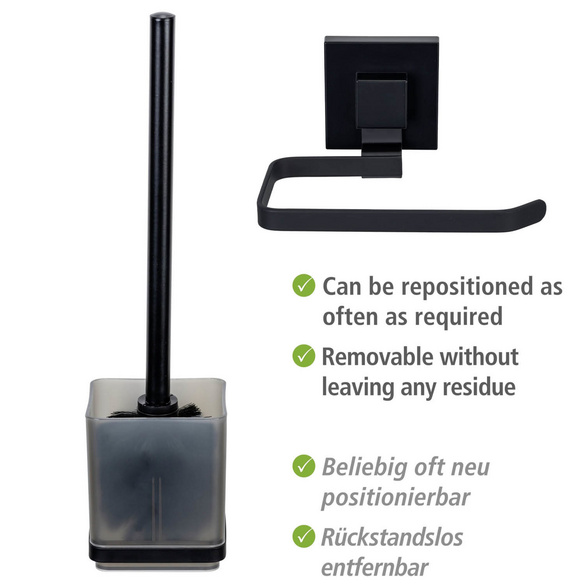 WC-Set „Vacuum-Loc® Quadro“ Schwarz WENKO