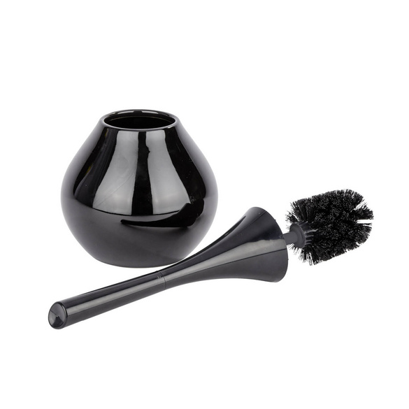 WC-Garnitur „Flakon“ Schwarz Keramik WENKO