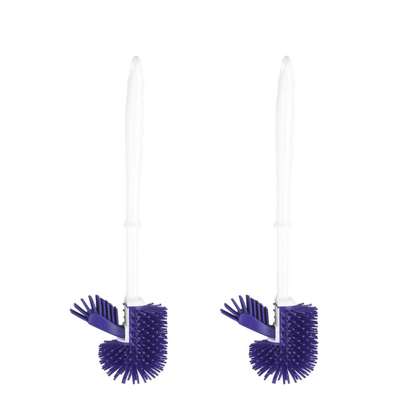 WC-Hygiene-Garnitur Lila 2er-Set mit Randbürste Maximex