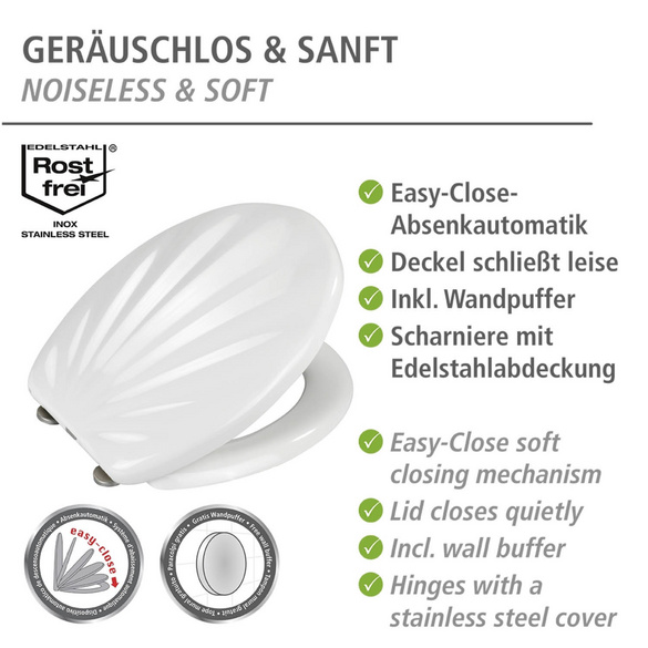 Premium WC-Sitz „Muschel“ Duroplast WENKO