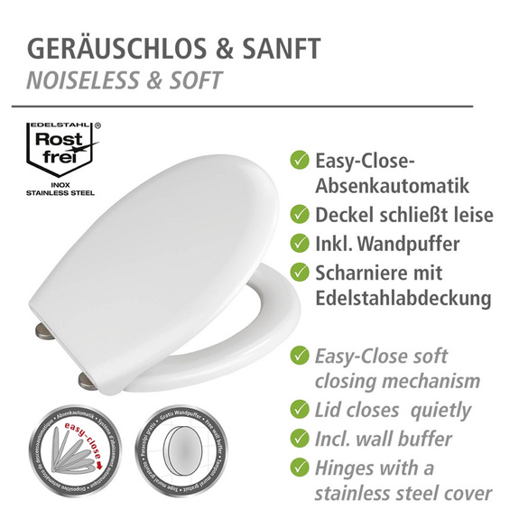 WC-Sitz „Rieti“ Duroplast Weiß WENKO