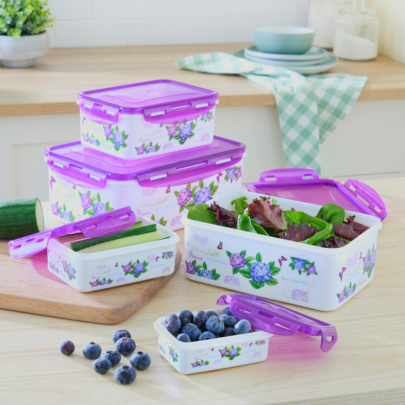 Frischhaltedosen "Hortensien" 5er-Set