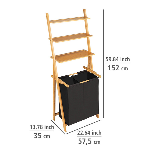 Leiterregal mit Wäschesammler Ecori WENKO