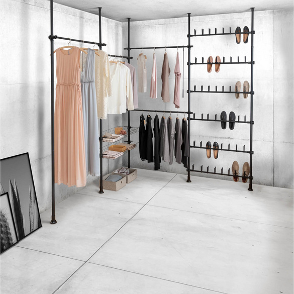 Teleskop-Schuhregal Herkules Shoes Schwarz WENKO