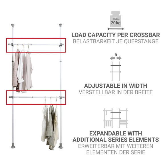 Kleiderstange Herkules 2er Set WENKO