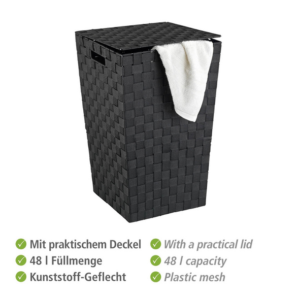 Wäschetruhe Adria Square Schwarz WENKO